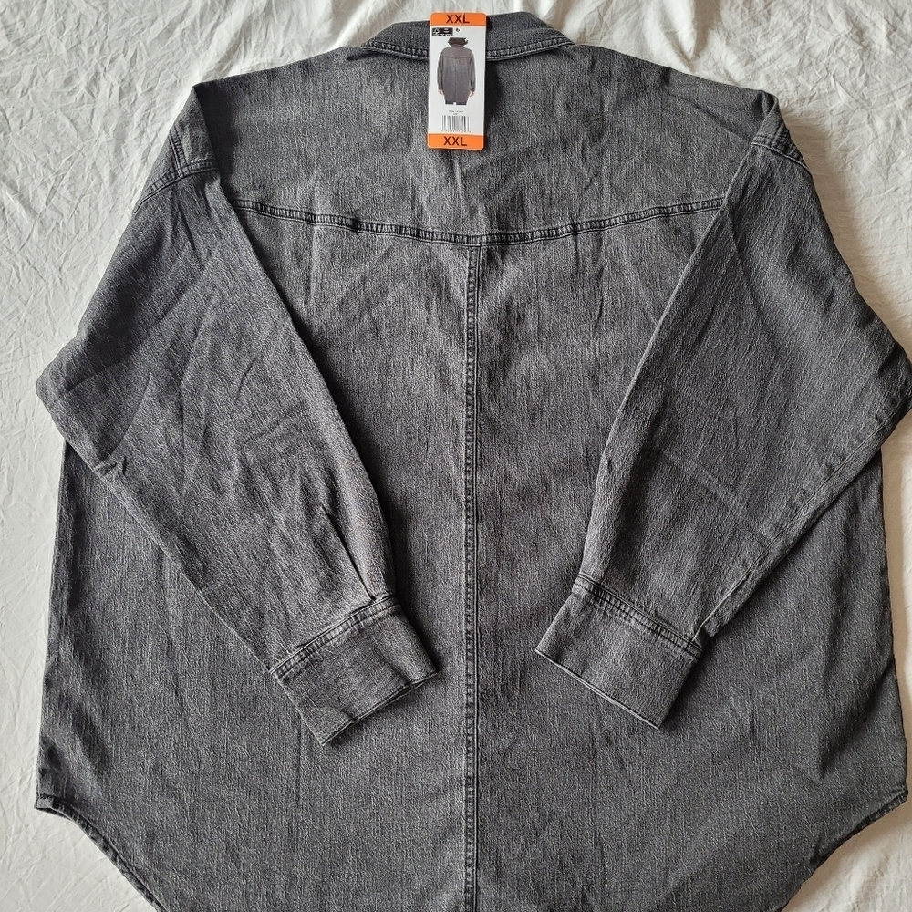 Gloria Vandervil Women's Gray Denim Shirt Size XXL - Picture 11 of 11
